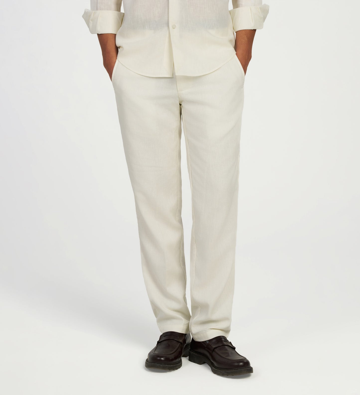 Ivory Linen Trousers