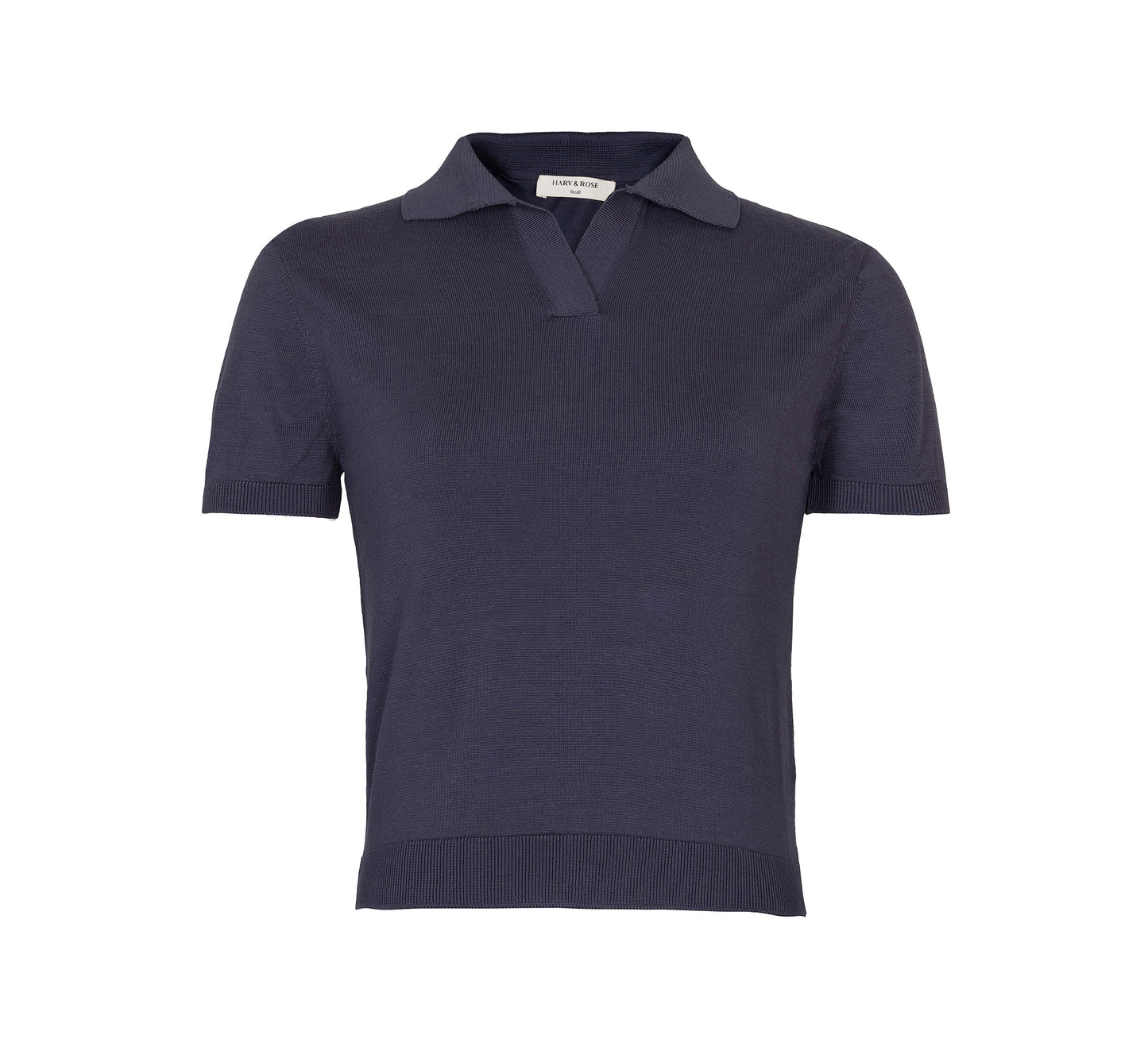 Purple Buttonless Polo