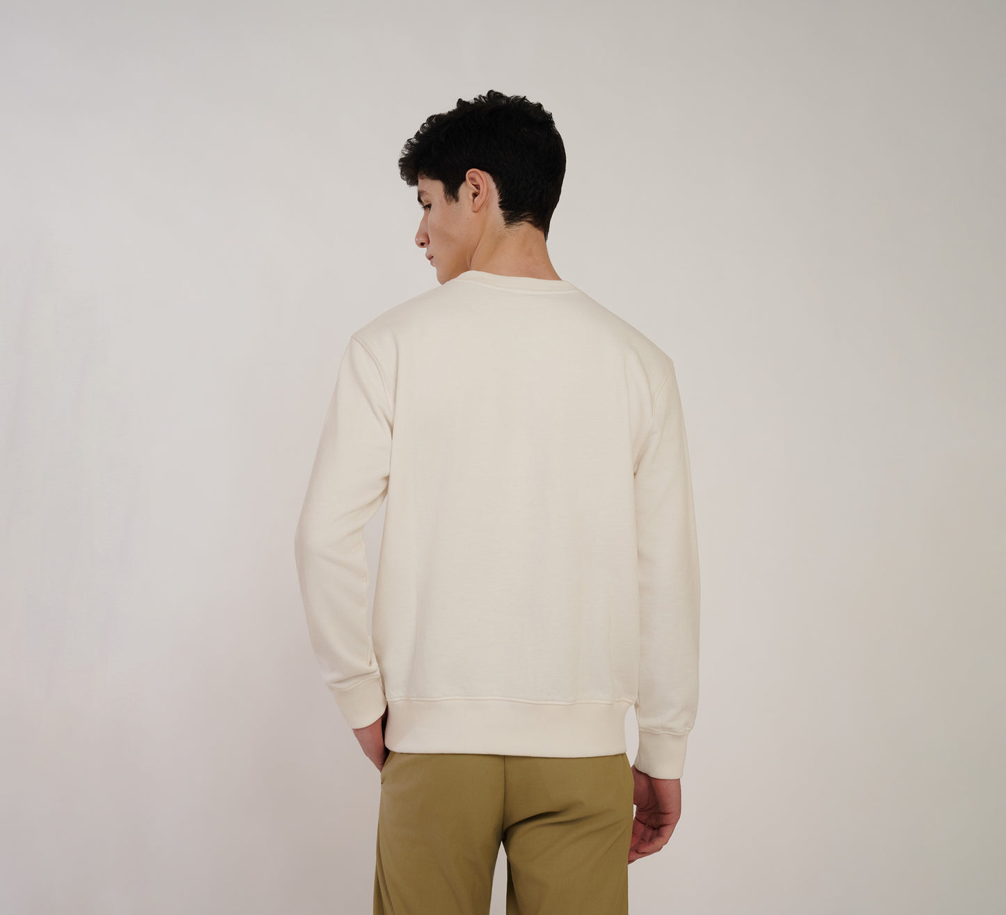 White Embroidered Sweatshirt