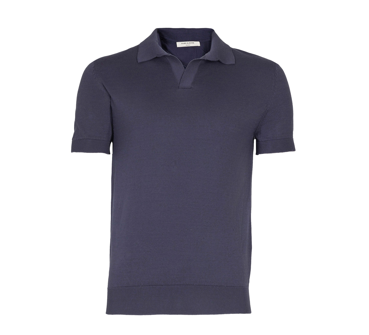 Purple Buttonless Polo