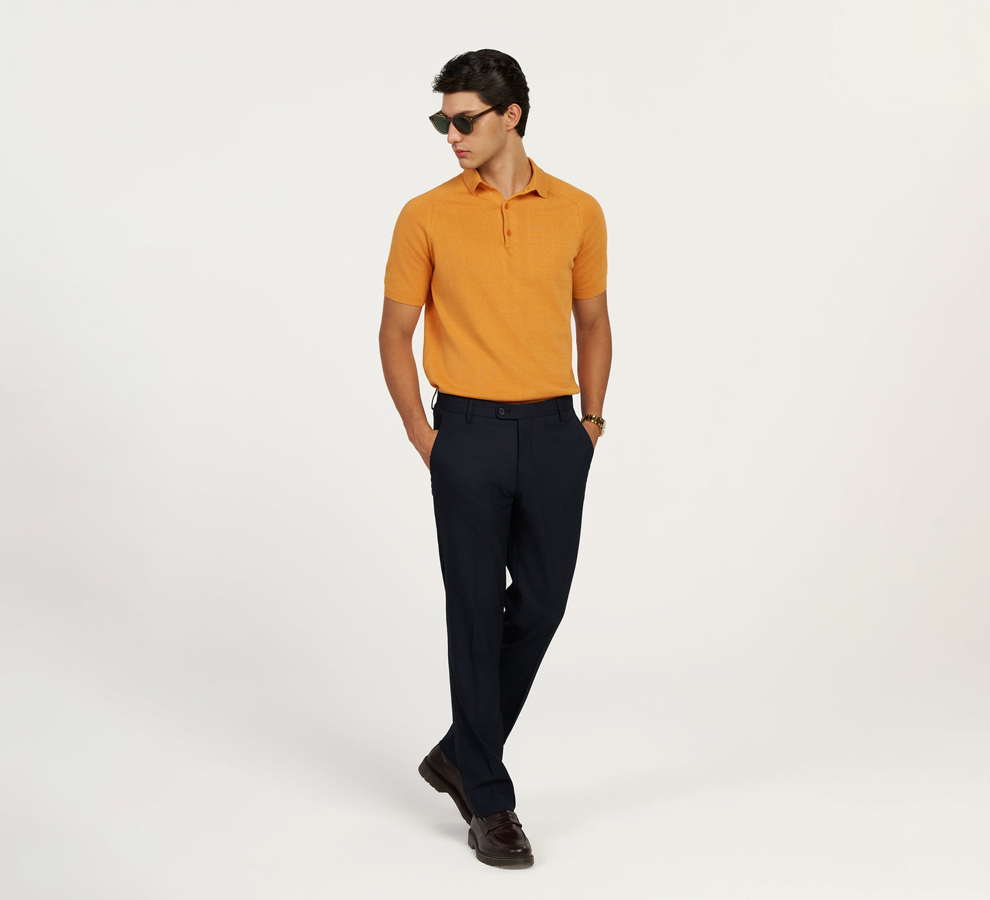 Burnt Orange Mercerised Polo