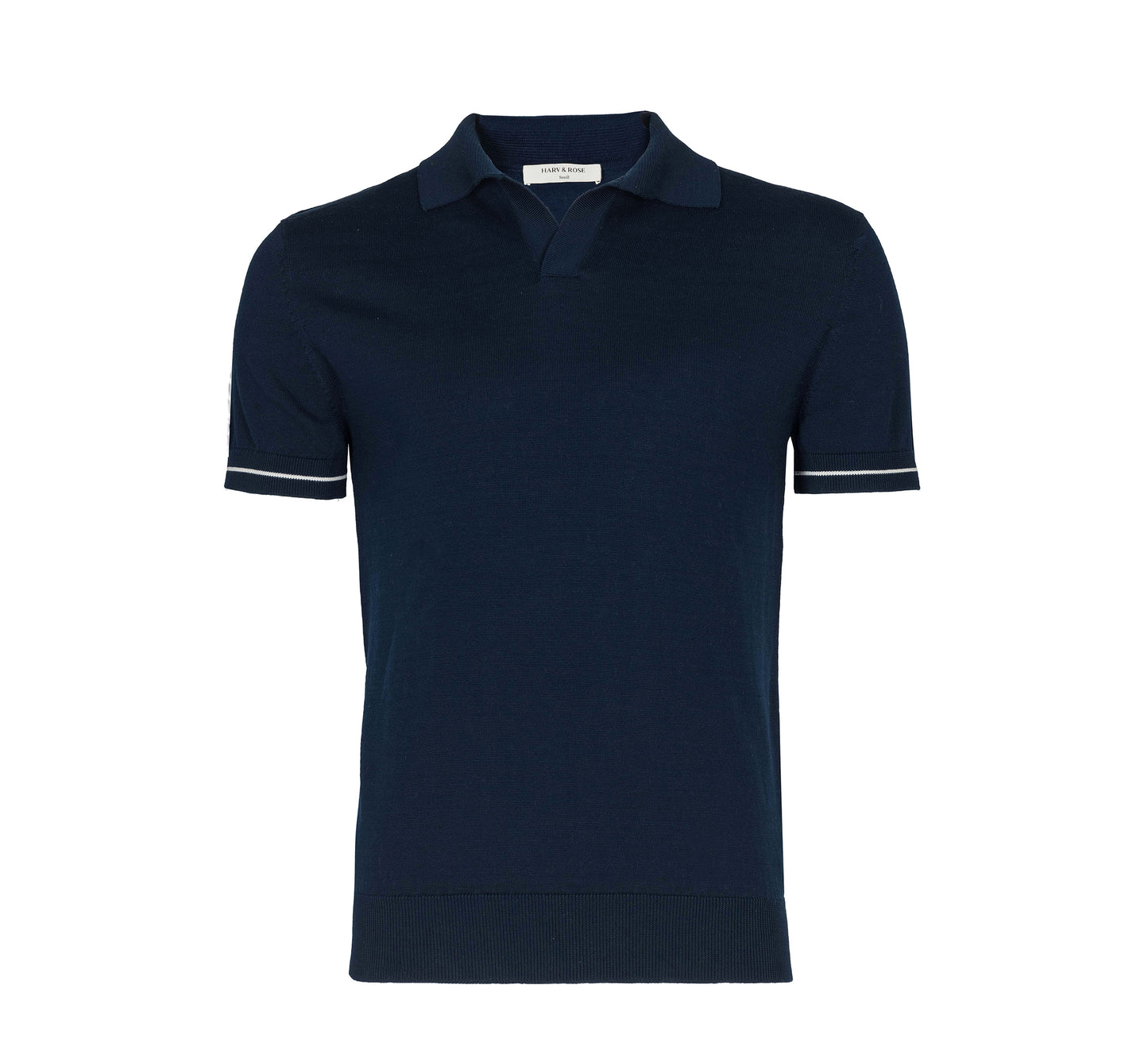 Navy Buttonless Polo