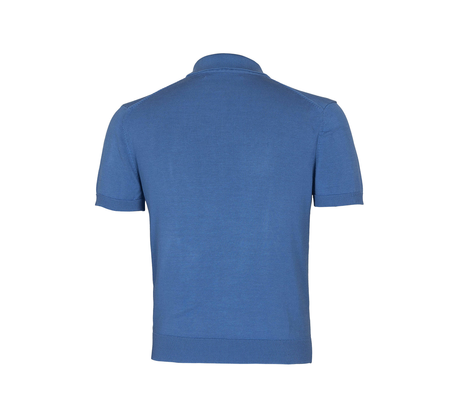 Blue Buttonless Polo